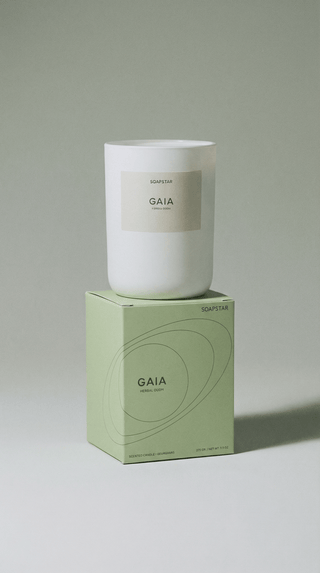 Natural Scented Candle Gaia - Herbal Oudh Patchouli Eucalyptus 275GR 